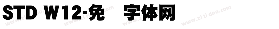 STD W12字体转换